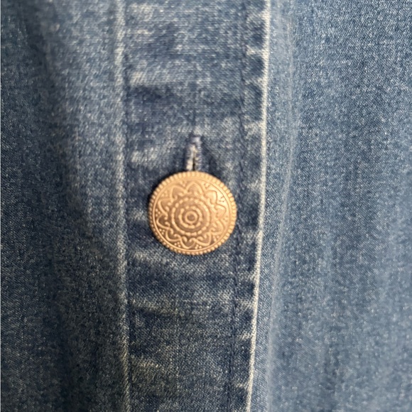 Blue Denim Jacket with Button Closure Denim & Co 2X - Picture 4 of 6
